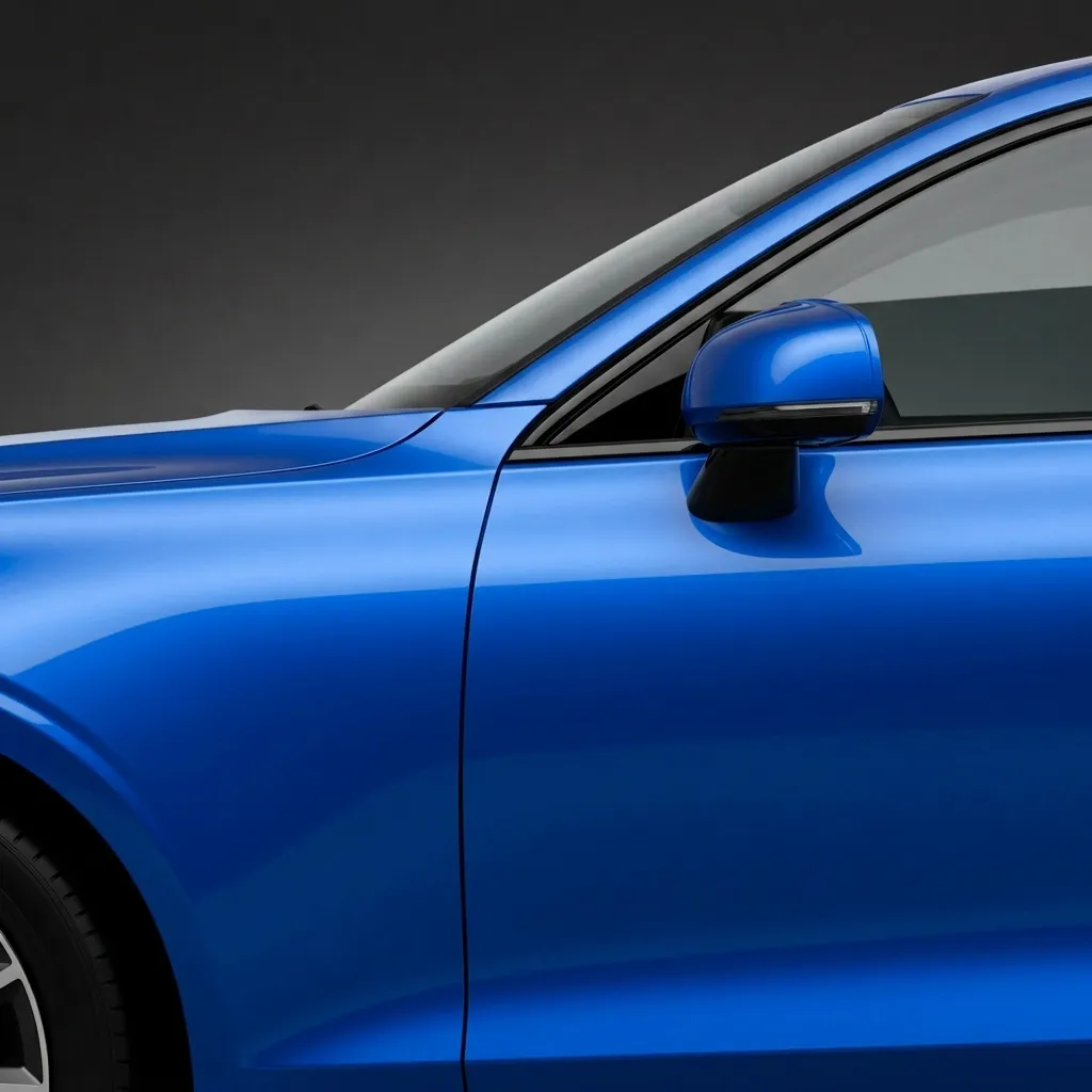 Car painted Electric Blue in AutoMod